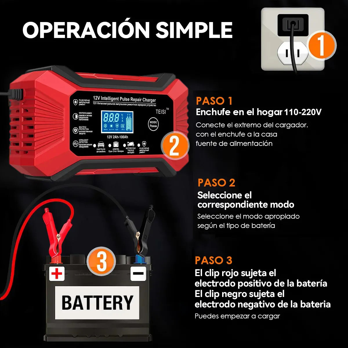 Arrancador portátil de batería (booster / jump starter)