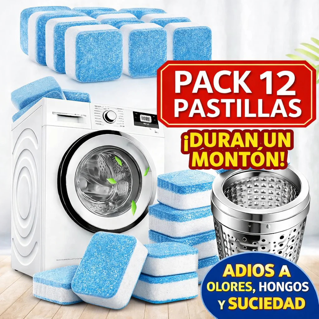 PASTILLAS LIMPIADORAS PARA LAVADORA — LIMPIEZA PROFUNDA EN MINUTOS